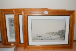 Four global shipping prints, one of Sidney Bay, Norfolk Island, Sidney Co, Port Jackson,