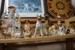 Quantity of assorted dog and other figurines