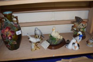 Quantity of assorted bird figurines