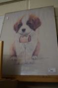 Print of a St Bernard puppy