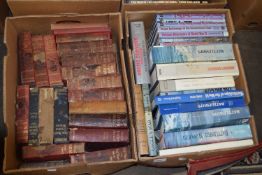 Two boxes of books to include battleships and a box of Mark Twain and others