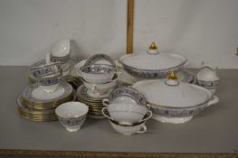 A quantity of Royal Doulton Baronet gilt rimmed table wares