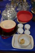 Mixed Lot: Various glass kitchen dishes and other items