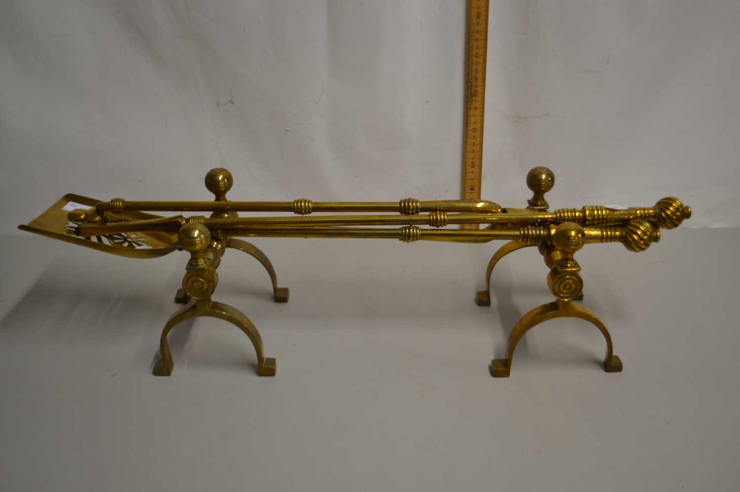 Brass fire tools and stands