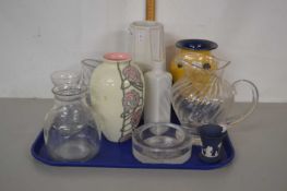 Tray of mixed items to include a reproduction MacIntosh vase