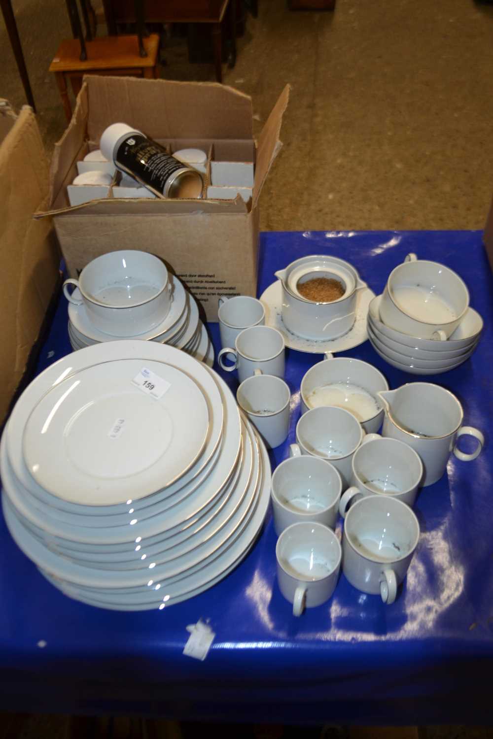 Quantity of Thomas German table wares together with a quantity of Hegartys silver spray
