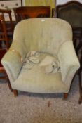 20th Century light green upholstered tub chair