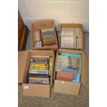 Four boxes of various books to iinclude Observers