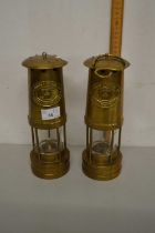 A pair of Thomas & Williams miners lamps