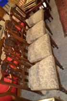 Set of four late Victorian dining chairs