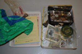 Box of various assorted world coinage, circulated condition