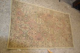 A modern pale green floral pattern rug, 160cm long