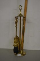 Brass fire companion set