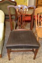 Chippendale style mahogany dining chair