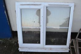 uPVC window with frame, 118 x 106cm