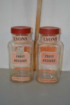 Two vintage sweet jars