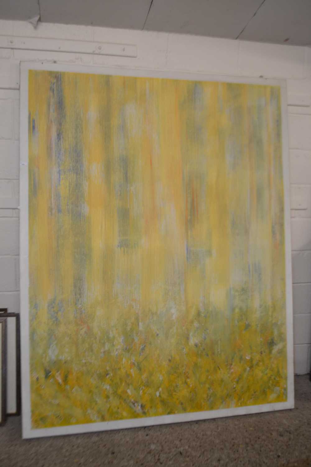 Stuart Reid, large abstract oil on canvas study, unframed