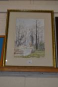 A J Pritchard, January Afternoon North Cove Reserve, watercolour, framed and glazed