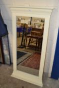 Modern wall mirror in cream painted frame