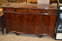 Reproduction mahogany break front sideboard. 152cm wide