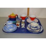 Tray of mixed items to include Royal Doulton Norfolk table wares etc