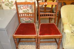 Pair of late 19th Century bedroom chairs