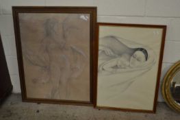 Mixed Lot: Framed study of mother and child together with a study of a nude (2)