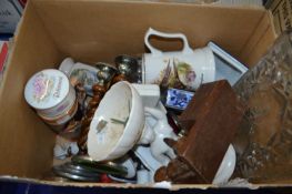 Mixed Lot: Barley twist candlesticks, various ceramics and other items