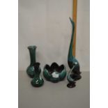 Collection of Blue Mountain pottery vases and ornaments