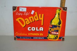 Small enamel sign Dandy Cola