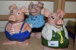 Three Nat West pigs