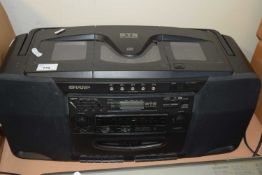 A Sharp portable five CD changer