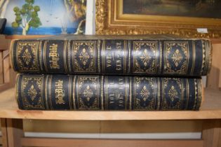 ROBERT JAMIESON: FAMILY BIBLE IN TWO VOLUMES, engravings throughout as listed, handwritten