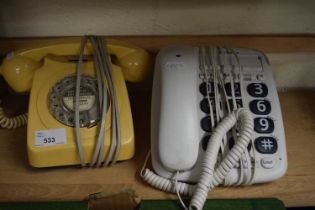 Two telephones