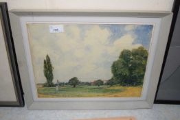 View across Hampton Court by P A Hey, 1925, watercolour, framed and glazed
