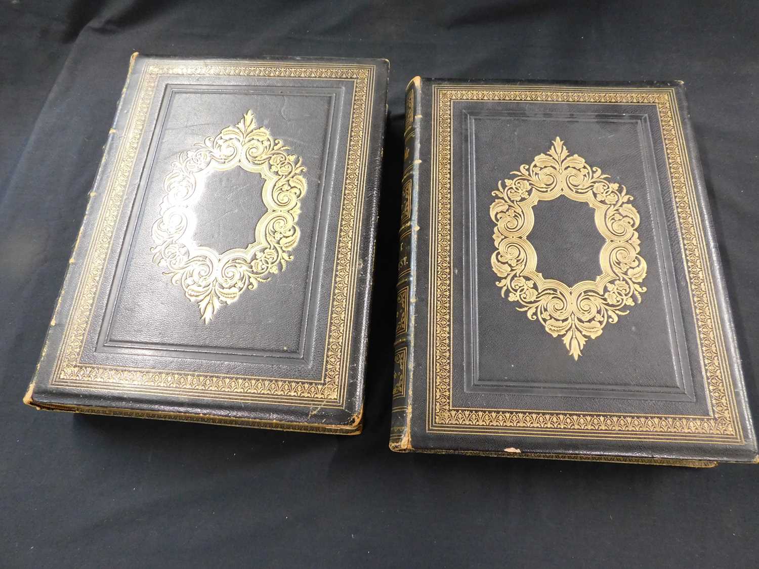 ROBERT JAMIESON: FAMILY BIBLE IN TWO VOLUMES, engravings throughout as listed, handwritten - Image 2 of 2