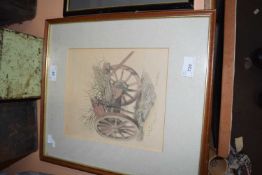 Noel Spencer (British, 20th century), Bawburgh Farm Cart, watercolour, signed and dated 12 Sept,