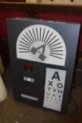 An Opticians eye testing display
