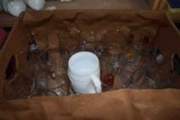 Quantity of commemorative beer glasses