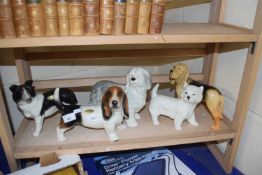Quantity of assorted model dogs to include Border Collie, Bassett Hound, Old English Sheepdog,