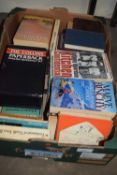 Assorted paperback fiction and hardback reference