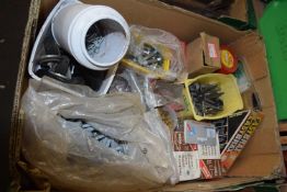 Quantity of assorted workshop nails, tacks and fittings