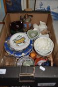 Mixed Lot: Tea wares, jelly moulds, Wedgwood coffee cups, glass etc