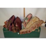 Box of various assorted cushions