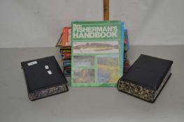 Quantity of The New Fishermans Handbook magazines together with two volumes of British Flowering