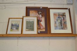 Group of four various framed prints