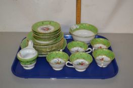 Quantity of Jackson & Gosling floral decorated tea wares
