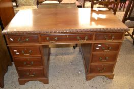 Early 20th Century mahogany twin pedestal desk