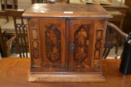 Small 19th Century and later inlaid table top cabinet