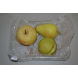 Group of polished stone fruit